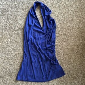 Bebe Royal Blue Halter Top